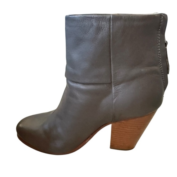 Excellent condition gray leather rag & bone newbury boot size 36.5 euro 6.5 us - Picture 9 of 11